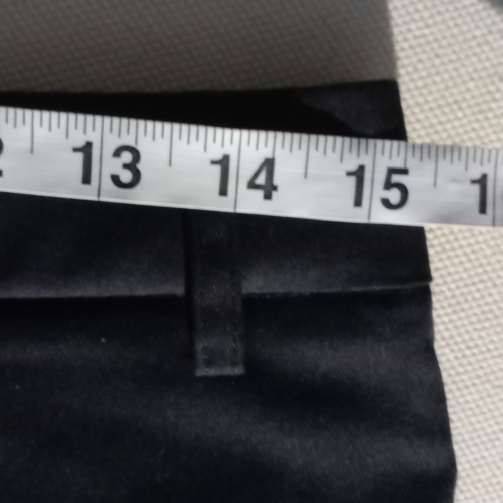 BNWT Commense wide leg black pants with diagonal flap size large - Picture 9 of 11